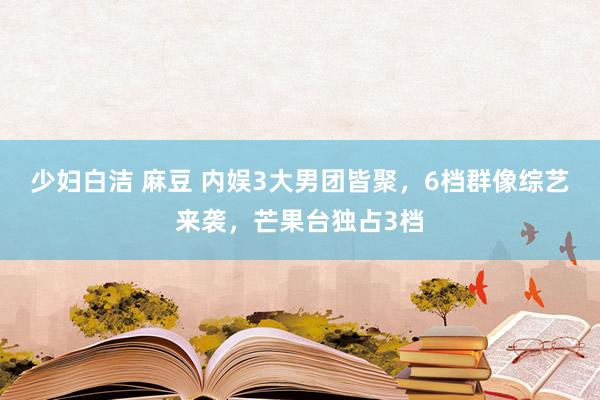 少妇白洁 麻豆 内娱3大男团皆聚，6档群像综艺来袭，芒果台独占3档