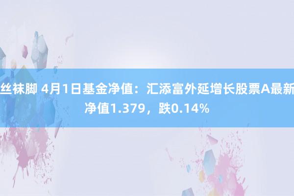 丝袜脚 4月1日基金净值：汇添富外延增长股票A最新净值1.379，跌0.14%