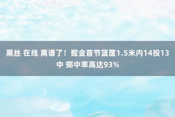 黑丝 在线 离谱了！掘金首节篮筐1.5米内14投13中 掷中率高达93%